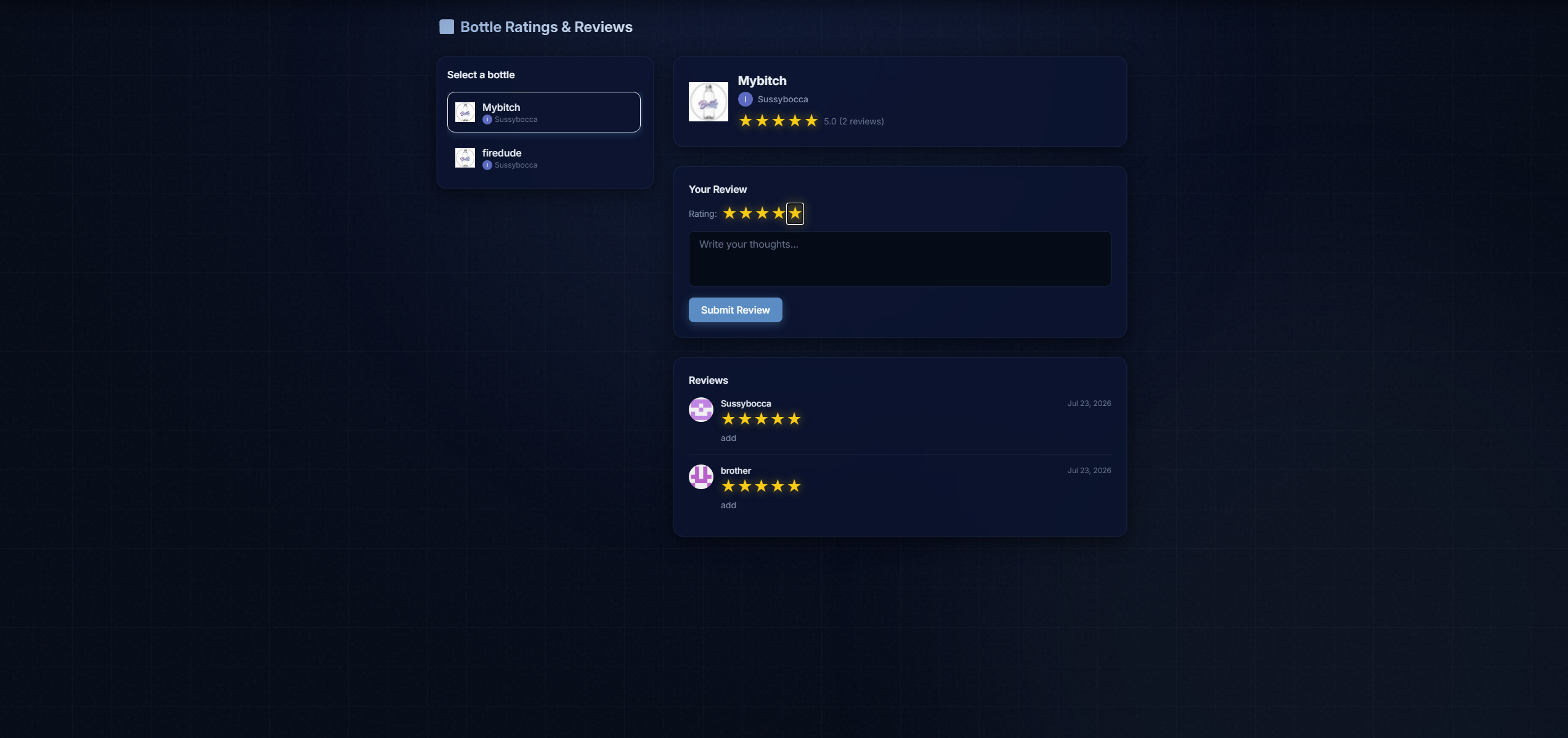 Reviews & Ratings